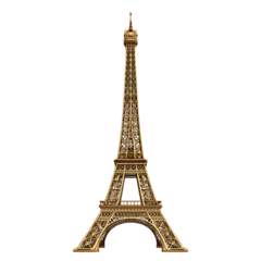 Sierkussen Eiffeltoren Golden Eiffel Tower on Black Background  © Sadia