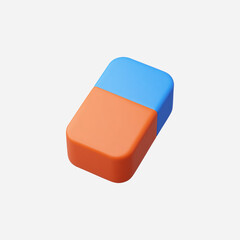 3d Realistic Eraser icon vector Illustration