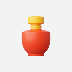 3d Realistic Parfume bottle icon vector Illustration
