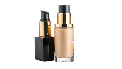 Luxury Cosmetic Products on Transparent Background