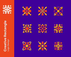 Modern abstract geometric logo design template graphic resource