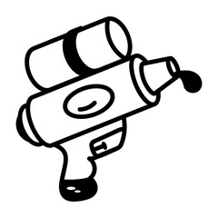 A drawing style icon representing a water gun
