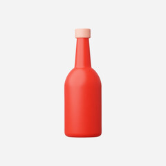 3d Realistic Bottle icon vector Illustration