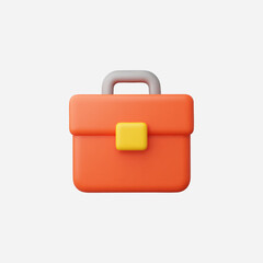 3d Realistic Briefcase icon vector Illustration