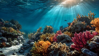 Naklejka premium coral reef in the sea