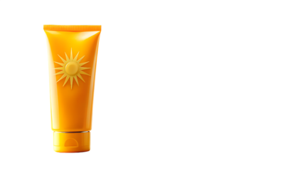 Sunscreen Tube Product Mockup on Transparent Background
