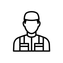 Fototapeta premium Construction worker icon with transparent background