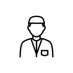 Fototapeta premium Doctor with stethoscope outline