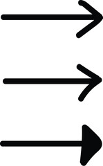 a set of black arrow. 