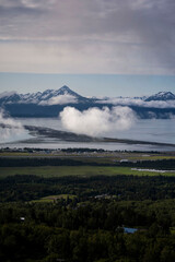 Fog over water in Homer