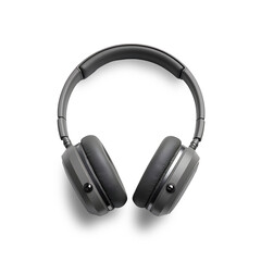 headphones black isolated on white and transparent background