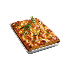 Rosemary and Garlic Focaccia Bread in Baking Sheet