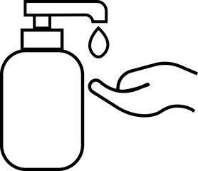 Hand Washing Icon , Showing Hygiene, Sanitation, Soap, Water, Faucet, Bubbles, Cleaning Hands, Virus Protection, and Health Safety in Modern Style, showcasing water representing a hygiene concept