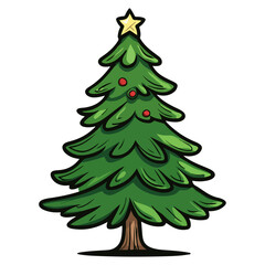 Fototapeta premium christmas tree, decoration, no decoration, christmas, festival, vector, transparent background, pine, xmas, branch, forest, celebration, nature, winter, isolated