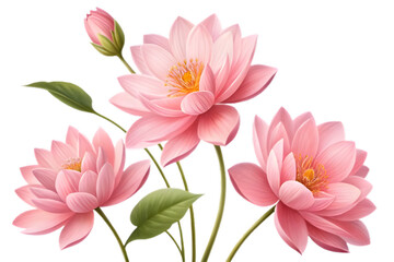 Obraz premium A stunning pink lotus flower with delicate petals blossoms in a serene garden