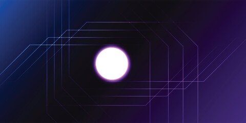 Abstract digital design featuring a glowing sphere and interconnected lines, creating a futuristic aesthetic.