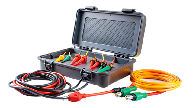 Electrical Test Kit in Hard Case on transparent background
