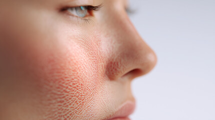 Artificial synthetic skin technology for medical transplant surgery. Advanced biotechnology research in regenerative medicine and tissue engineering for healthcare innovation.