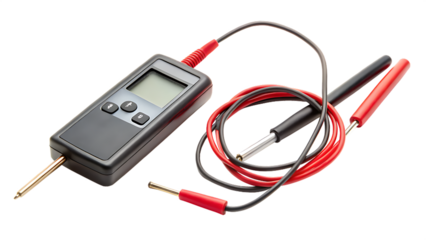 Digital Multimeter Probe Set on transparent background