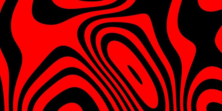 Dynamic red and black liquid swirl pattern loop
