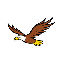 Naklejka premium eagle soaring on white background.eps