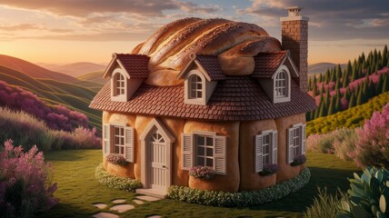 Cozy bread house