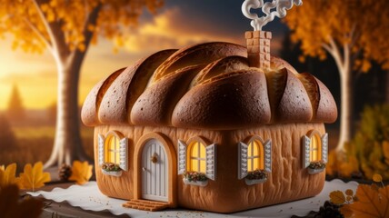 Cozy bread house