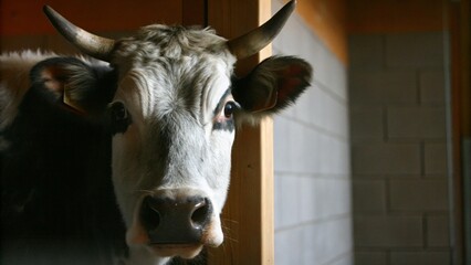 close up of a donkey cow