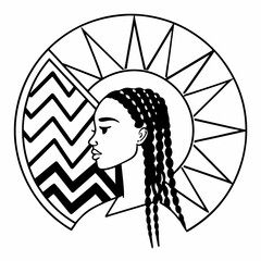 silhouette of an african woman