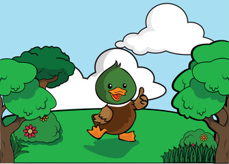 Naklejka premium Cute Animal Wallpaper Vector illustration Design