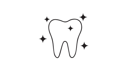 Tooth Vector. Clean sparkling tooth icon representing dental hygiene and Vector, Graphics	