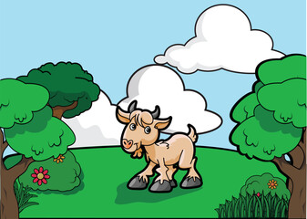 Cute Animal Wallpaper Vector illustration Design