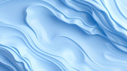 Naklejka premium Flowing blue brush paint liquid with a soft wavy texture.