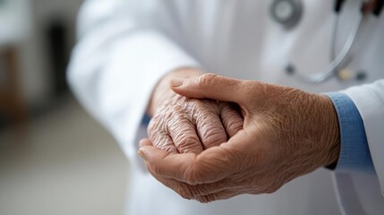 Doctor's comforting touch: a gesture of empathy and support in medical practice