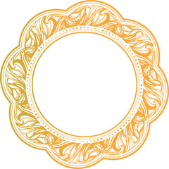 王朝風の金の豪華なアンティーク・ビンテージフレーム装飾素材
