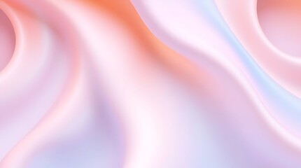 Obraz premium A flowing illustration of soft pink and blue silk fabric creating a wavy design with a satin texture