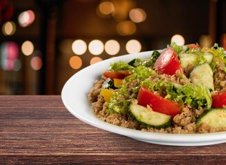 Tasty fresh salad served in a bowl