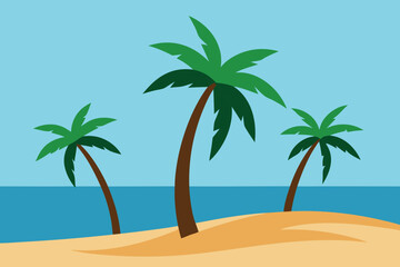 Obraz premium palm tree on the beach