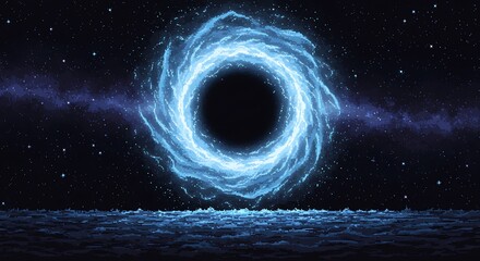 Mystical Swirling Energy Portal to Another Dimension Dark Horizon Galactic Adventure Concept Art