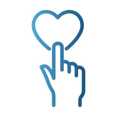 Touch Heart concept illustration for people and community