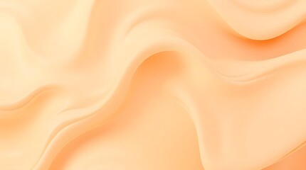 Flowing golden satin waves create a soft, abstract silk fabric background with a smooth, liquid texture