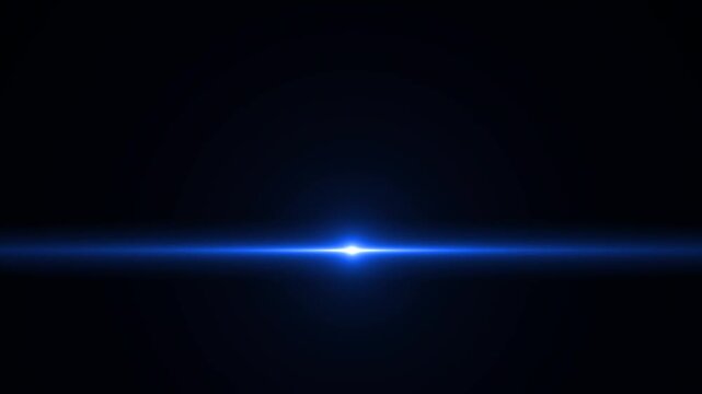 blue optical lens flares with spotlight cinematic animation
