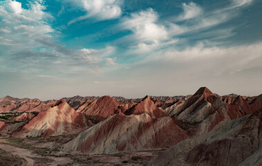 Grand Gansu Danxia Landform Geological Photography