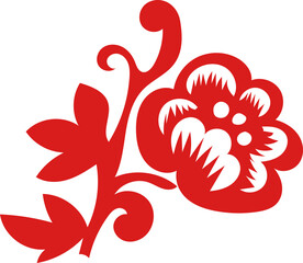 Chinese New Year 2026, the year of the Horse, red and gold line art characters, simple hand-drawn Asian elements with craft (Chinese translation: Happy Chinese New Year 2026, year of the Horse)