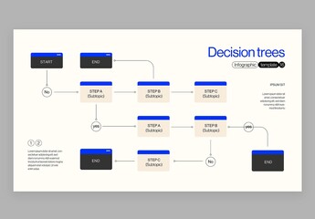 Decision Tree Infographic in Modern Corporate Business Presentation Style