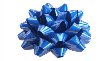 Festive blue bow