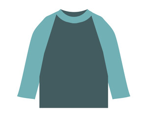 長袖Tシャツ。袖、2色。ベクターイラスト