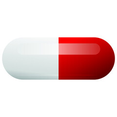 pills on white background