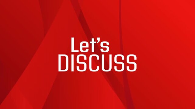 Let's Discuss sign on white background	