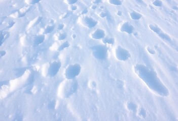 Obraz premium Undisturbed blanket of pristine, freshly fallen snow, exhibiting a soft, fluffy texture, scenic, minimalist